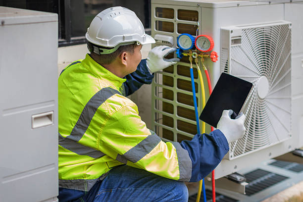 Professional Hvac technician working in Leicester, NC